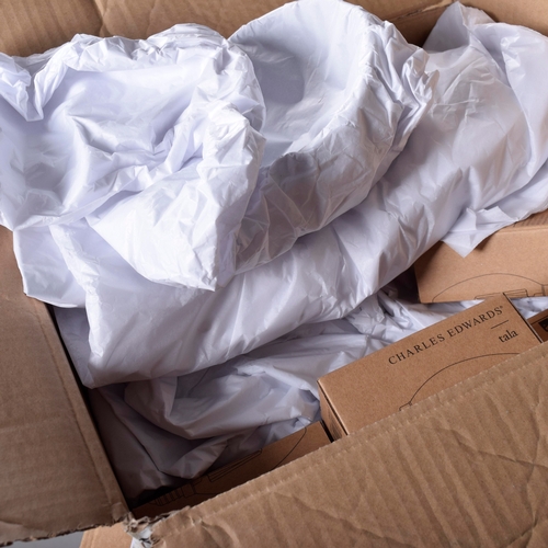 11 - CHARLES EDWARDS CUSTOM HANGING HOOP LANTERNS, 2 PAIRS. (4). (4).