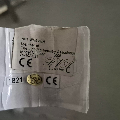 42 - R V ASTLEY VICTORIA NICKLE FLOOR LAMPS, A PAIR. with shades. (2).