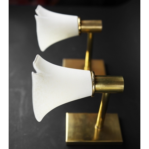 172 - MURANO STYLE GLASS WALL LIGHTS, A SET OF 4. vintage 1980s, 22cm H approx. (4).