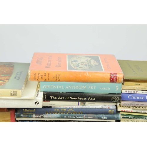 126 - COLLECTION OF BOOKS REGARDING ASIAN ART, POTTERY AND OBJET D'ART (76). A sizable collection of non-f... 