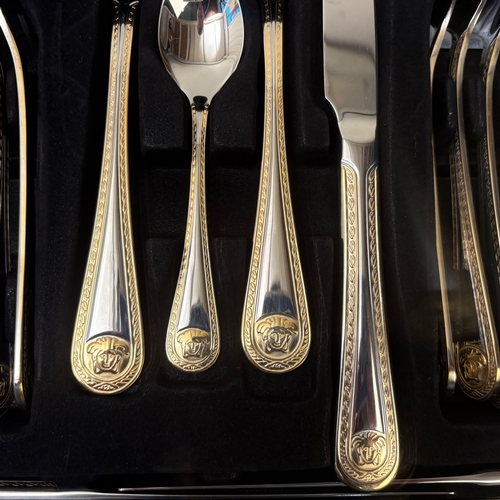 184 - VERSAILLE CUTLERY CANTEEN. 21cm H x 45cm W x 33cm D.