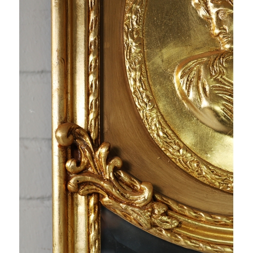 191 - BELLE EPOQUE STYLE WALL MIRRORS, A PAIR. 180cm x 53cm approx. (2).