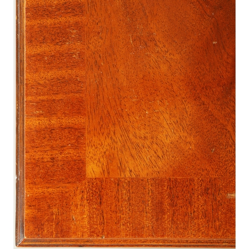 197 - CHEST, GEORGIAN STYLE MAHOGANY. with a brushing slide over four long drawers on bracket supports 85c... 