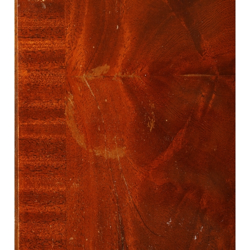 197 - CHEST, GEORGIAN STYLE MAHOGANY. with a brushing slide over four long drawers on bracket supports 85c... 