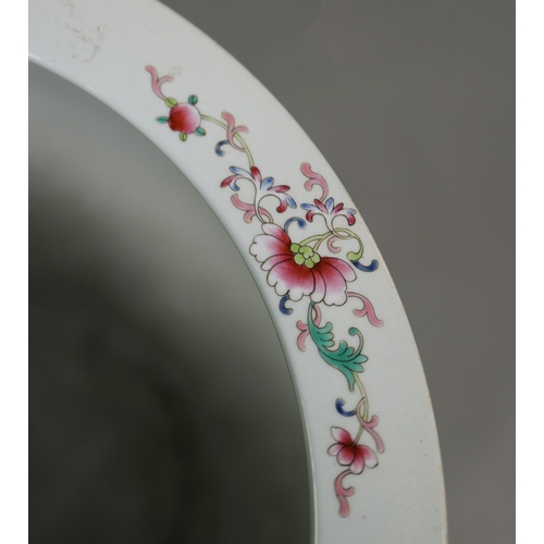 199 - CHINESE STYLE PLANTER. glazed ceramic, 39cm diam. x 33cm H approx.