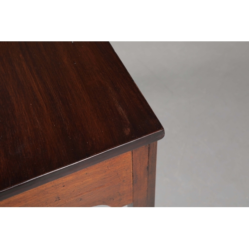 202 - 19th CENTURY MAHOGANY WRITING TABLE. With two drawers on chamfered supports 71cm H x 85cm W x 48cm D... 