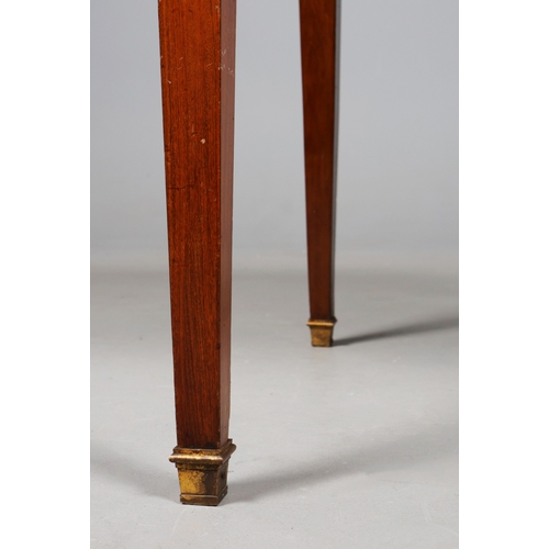 204 - LOUIS PHILIPPE MAHOGANY CARD TABLE. green baize playing surface, 76cm H x 82cm W x 40cm D.