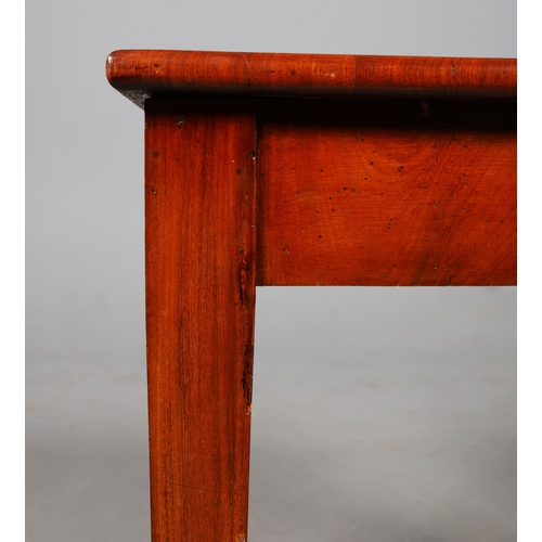 204 - LOUIS PHILIPPE MAHOGANY CARD TABLE. green baize playing surface, 76cm H x 82cm W x 40cm D.
