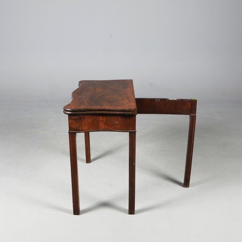 206 - TEA TABLE, MAHOGANY. of serpentine form 74cm t x 92cm w x 44 cm d.