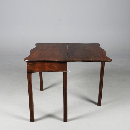 206 - TEA TABLE, MAHOGANY. of serpentine form 74cm t x 92cm w x 44 cm d.