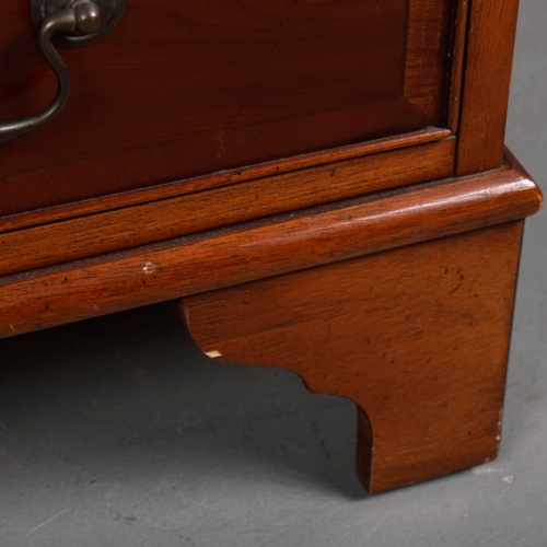 211 - CHEST, REPRODUCTION. of narrow proportions with two short over three long drawers with bracket suppo... 