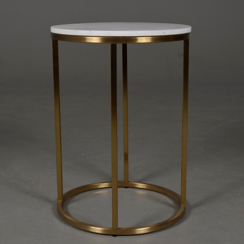 214 - SOFA & CHAIR COMPANY HOXTON SIDE TABLE AND ANOTHER UNSIGNED DIFFERING TABLE. (2). Hoxton table, 37cm... 