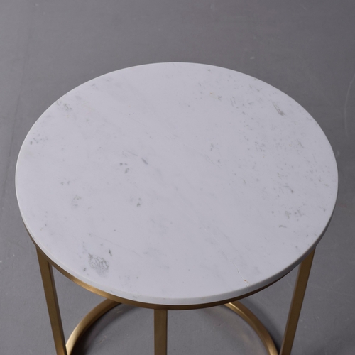 214 - SOFA & CHAIR COMPANY HOXTON SIDE TABLE AND ANOTHER UNSIGNED DIFFERING TABLE. (2). Hoxton table, 37cm... 
