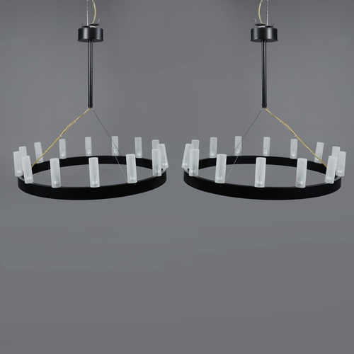 223 - FONTANA ARTE CHANDELIERS, A PAIR. by David Chipperfield, each 90cm diam. approx. (2).