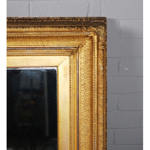 227 - WALL MIRROR, ANTIQUE GILT FRAME. 158cm x 102cm.