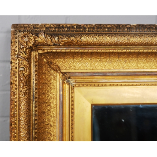 227 - WALL MIRROR, ANTIQUE GILT FRAME. 158cm x 102cm.