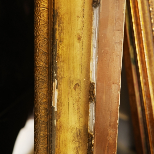 227 - WALL MIRROR, ANTIQUE GILT FRAME. 158cm x 102cm.