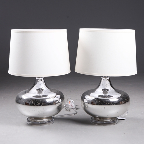 228 - COACH HOUSE TABLE LAMPS, A PAIR. with shades, 62.5cm H approx. (2).