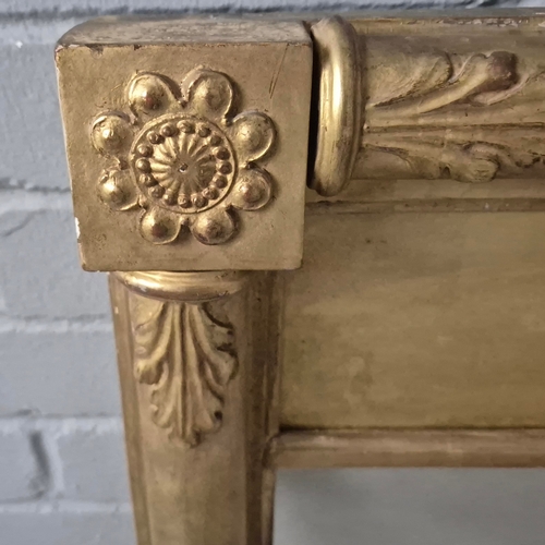 231 - 19th CENTURY GILTWOOD OVERMANTEL MIRROR. 79cm H x 114cm W.