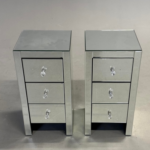 233 - MIRRORED SIDE CHESTS, A PAIR. (2).