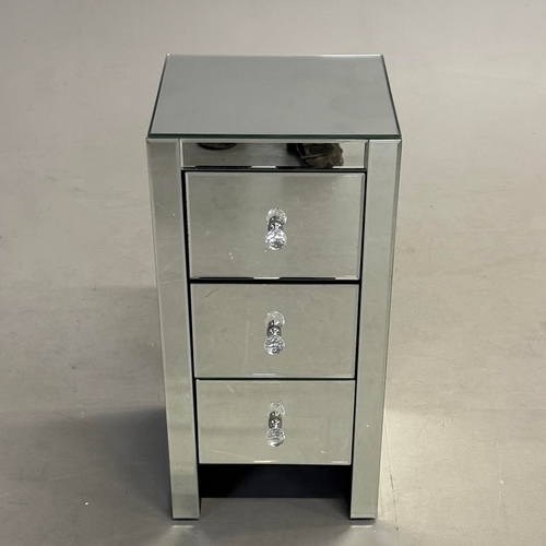233 - MIRRORED SIDE CHESTS, A PAIR. (2).