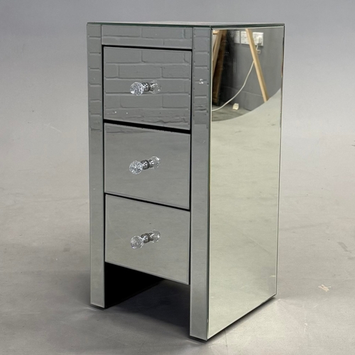 233 - MIRRORED SIDE CHESTS, A PAIR. (2).