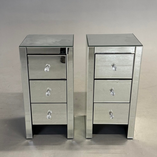 233 - MIRRORED SIDE CHESTS, A PAIR. (2).