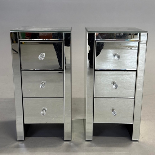 233 - MIRRORED SIDE CHESTS, A PAIR. (2).