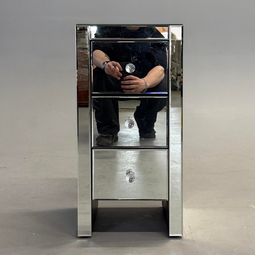 233 - MIRRORED SIDE CHESTS, A PAIR. (2).