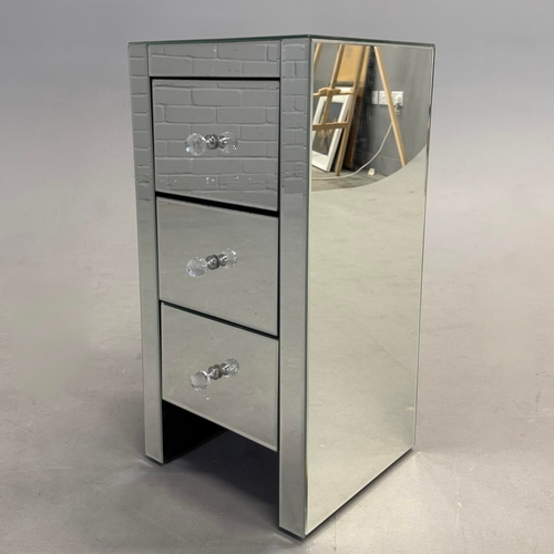233 - MIRRORED SIDE CHESTS, A PAIR. (2).