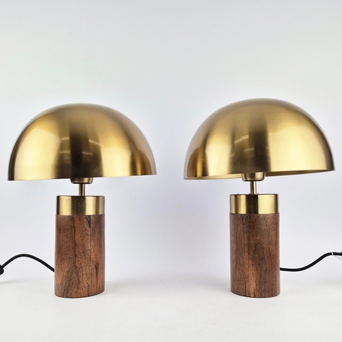 236 - 1970S ITALIAN STYLE GREEN TABLE LAMPS, A PAIR. 40cm H each approx. (2).