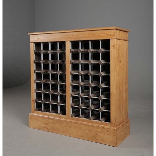 245 - WINE RACK. with various wine house names to top, 92.5cm x 33cm x 94.5cm approx.
