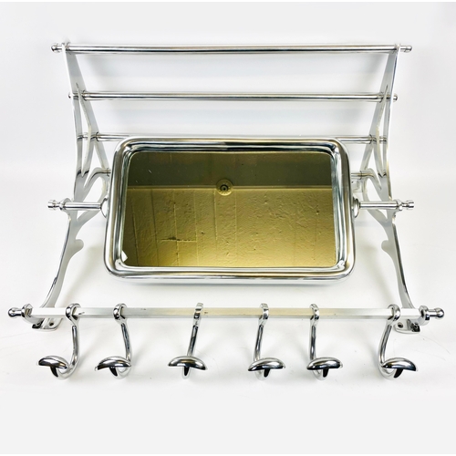 250 - LUGGAGE RACK WALL MIRROR. 46cm H x 67cm W.