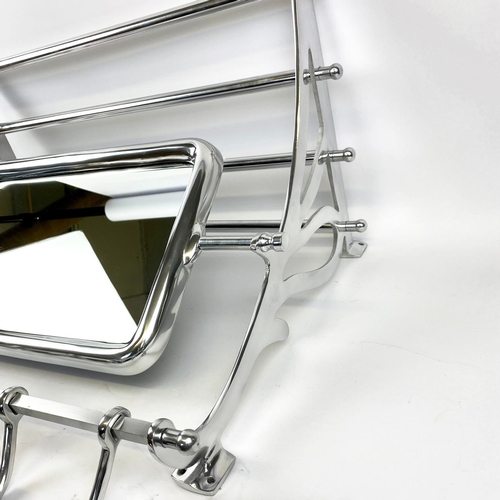 250 - LUGGAGE RACK WALL MIRROR. 46cm H x 67cm W.