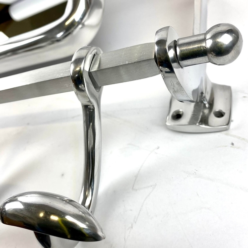 250 - LUGGAGE RACK WALL MIRROR. 46cm H x 67cm W.