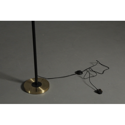 253 - ADJUSTABLE HEIGHT FLOOR LAMP. with shade, 155.5cm H at tallest approx.