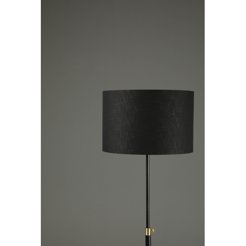 253 - ADJUSTABLE HEIGHT FLOOR LAMP. with shade, 155.5cm H at tallest approx.