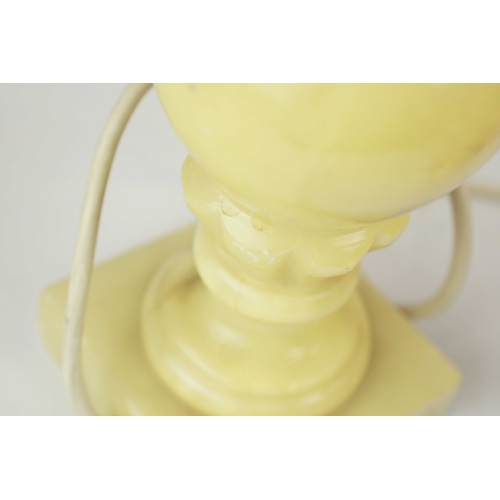 254 - TEN OYNX TABLE LAMPS. of various sizes, largest 39cm t, no shades, some with round plugs (10).