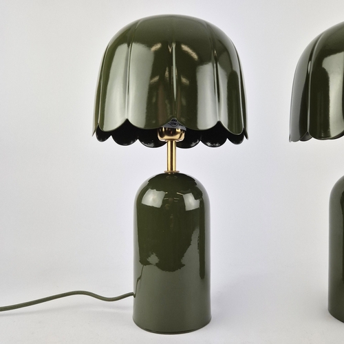 276 - 1970S ITALIAN STYLE TABLE LAMPS, A PAIR. 41cm H each approx. (2).