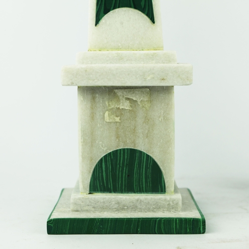 279 - TABLE TOP OBELISKS, A PAIR. 42cm H each approx. (2).