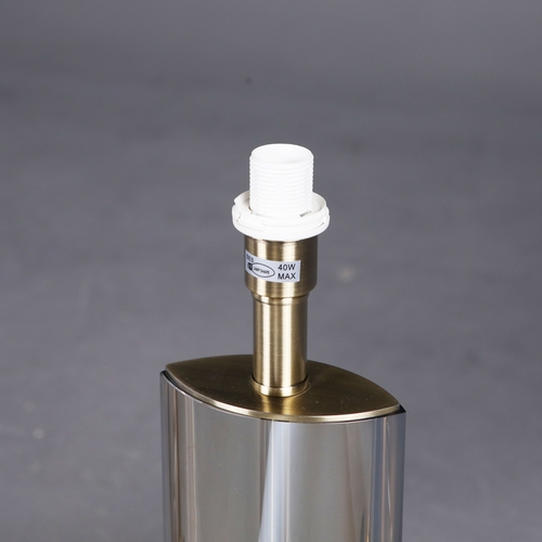 280 - TABLE LAMPS, A PAIR. translucent columns and white shades each overall 75cm t (2).