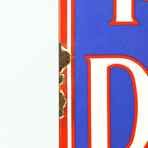 286 - PURE DRUGS WALL SIGN. vintage style aged enamelled metal, 38cm x 29cm approx.