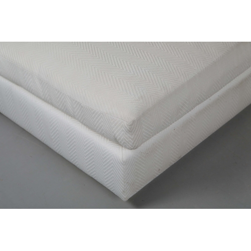 289 - CORNER SOFA. chevron patterned upholstery.