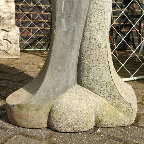 293 - STONE SCULPTED WATER FEATURE. 100cm H x 42cm W.