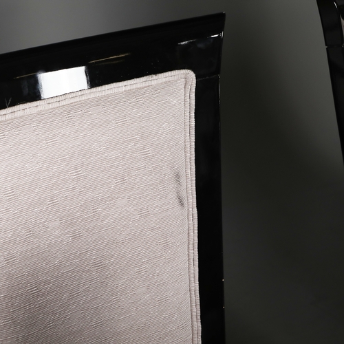315 - DINING CHAIRS, A SET OF 10. ivory fabric upholstery, lacquered frames, 98cm H approx. (10).
