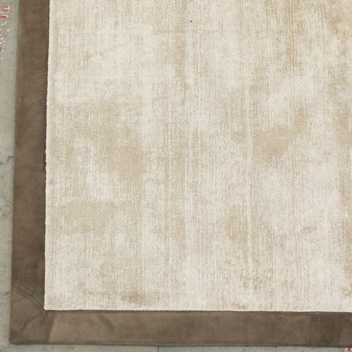 319 - JACARANDA SANTUSHTI SHELL CARPET WITH SUEDE ELEPHANT BORDER. 390cm x 392cm approx.
