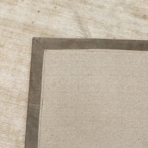 319 - JACARANDA SANTUSHTI SHELL CARPET WITH SUEDE ELEPHANT BORDER. 390cm x 392cm approx.