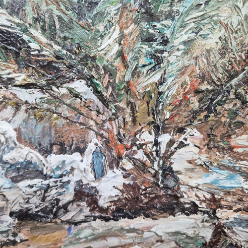 331 - KEN DAVIS. A SPRING IN AMAN. acrylic on board, 73cm x 96cm, framed.