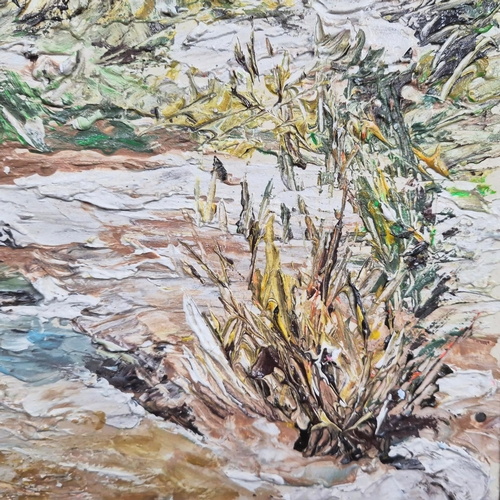 331 - KEN DAVIS. A SPRING IN AMAN. acrylic on board, 73cm x 96cm, framed.