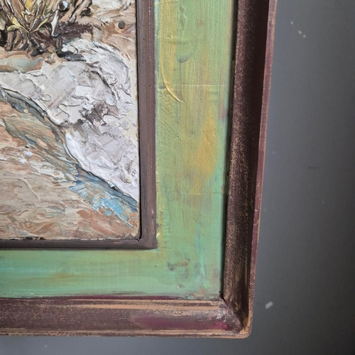 331 - KEN DAVIS. A SPRING IN AMAN. acrylic on board, 73cm x 96cm, framed.